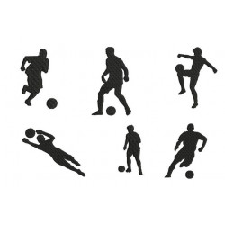 Stickserie - Fußball Silhouette